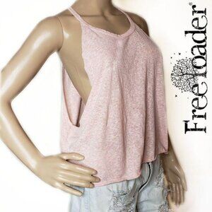 Freeloader Women's light Pink Racerback Tank Top oversized armholes size large